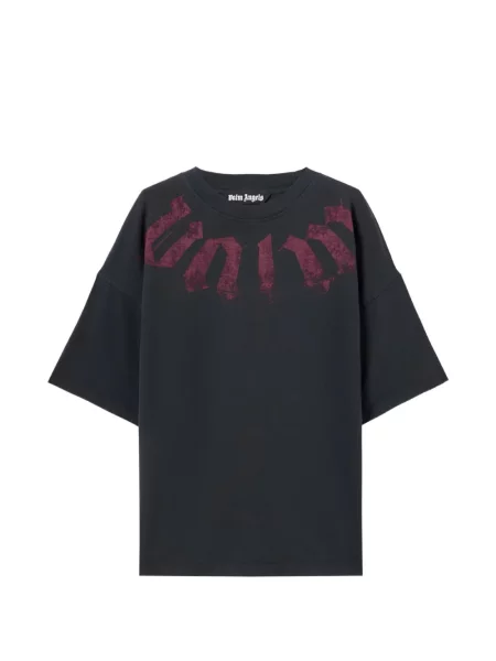 Tricou Palm Angels cu autograf negru