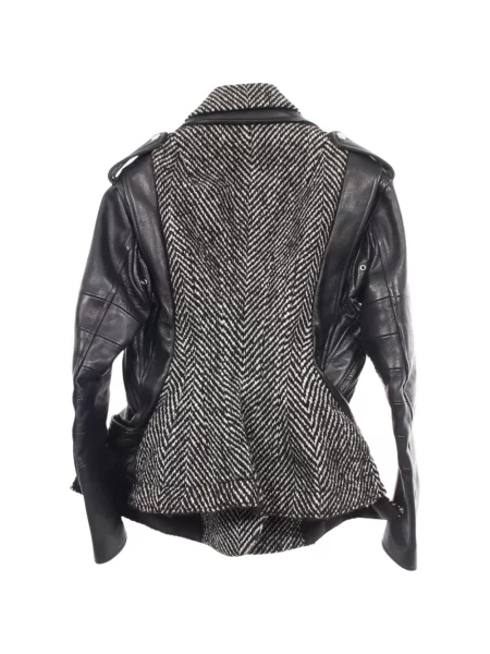 Jakna Sacai s herringbone uzorkom crna