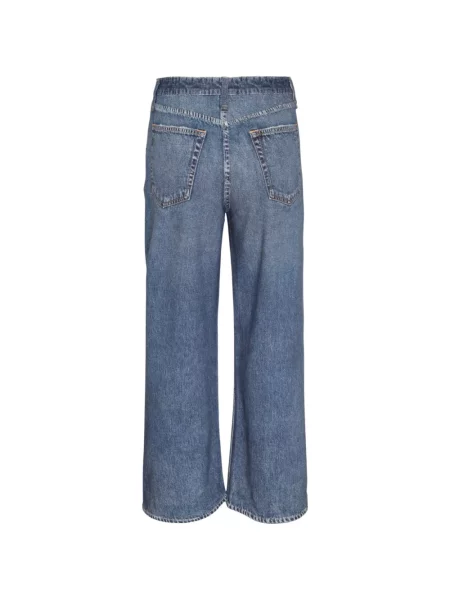 Blugi Rag & Bone din material terry albastru