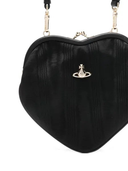 Satchel torba Vivienne Westwood s uzorkom srca crna
