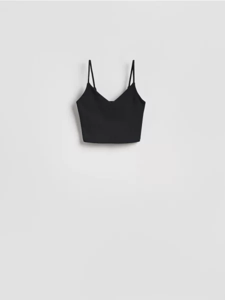 Reserved Crop top negru