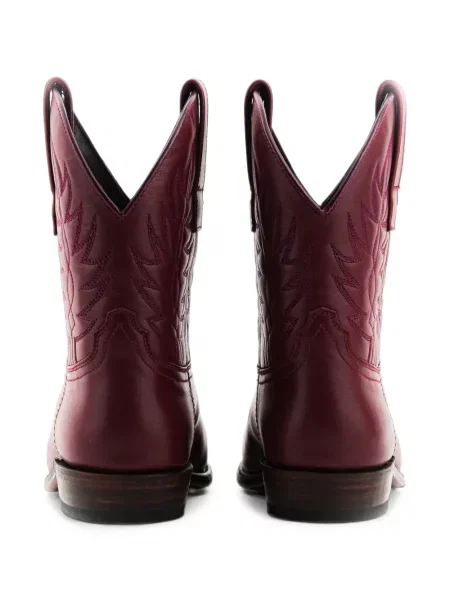 Botine Paul Warmer din piele roșu