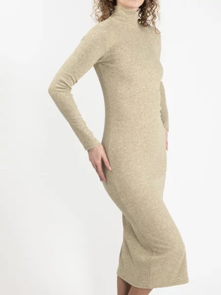 Платье миди Elegante бежевое
