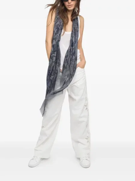 Fular Zadig&voltaire cu imagine gri