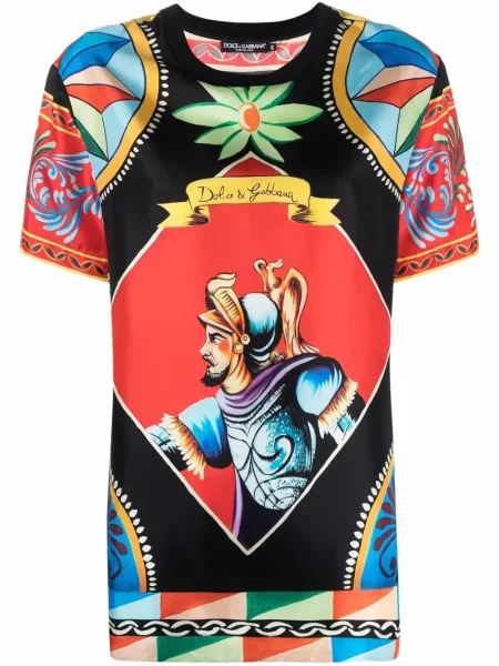 Tricou Dolce & Gabbana cu imagine roșu