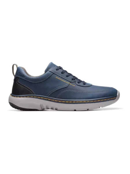 Sneakersy Clarks skórzane niebieskie