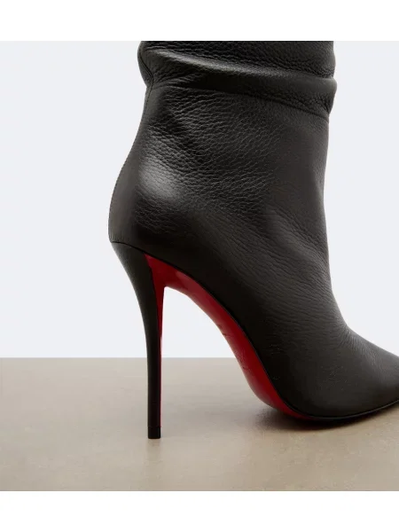 Kožené čižmy Christian Louboutin čierna