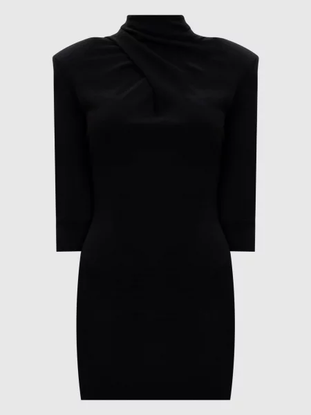 Шерстяное платье мини The Attico черное