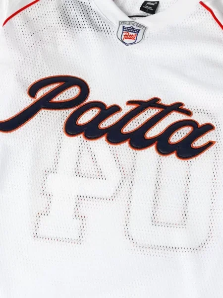 Mrežasta majica Patta s autogramom bijela