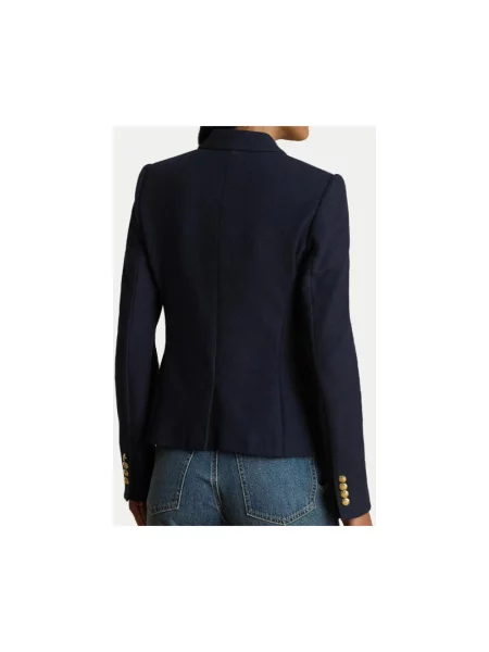 Żakiet o kroju regular fit z mieszanki bawełny Lauren Ralph Lauren niebieska