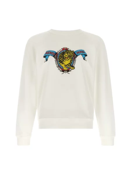 Bluza Kenzo z kapturem w tygrysie prążki biała