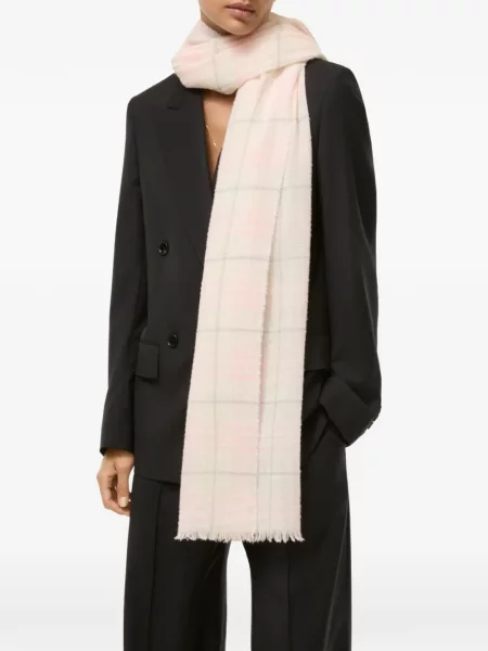 Vilnonis pledas šalikas Burberry rožinė