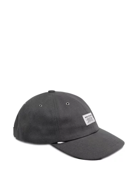 Șapcă Norse Projects din țesătură twill cu autograf gri