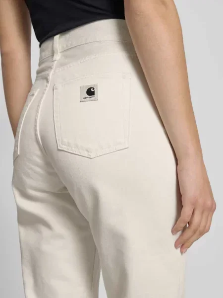 Jeansy o kroju straight fit z czystej bawełny model ‘Noxon’ Carhartt Work In Progress białe