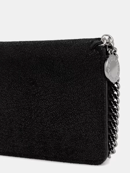 Stella McCartney FALABELLA BIFOLD πορτοφόλι γυναικείο μαύρο