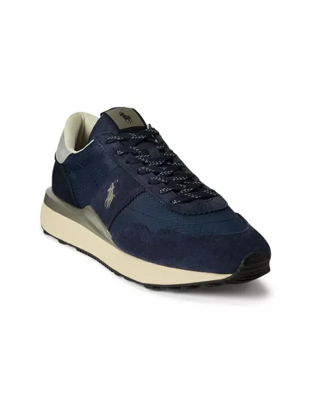 Sneakersy Polo Ralph Lauren skórzane niebieskie