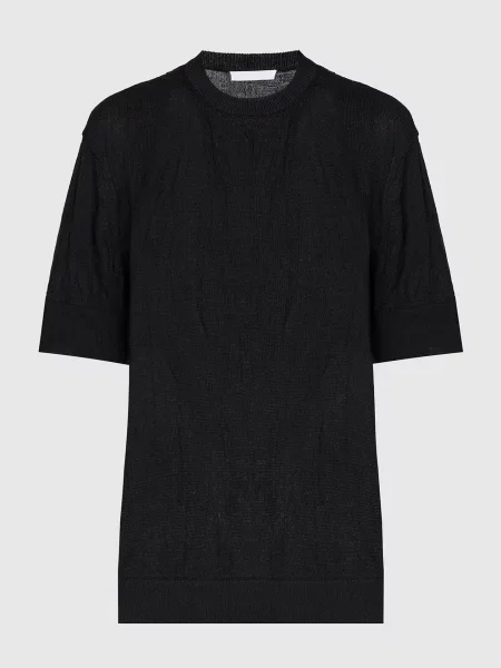 Джемпер з вовною з візерунком логотипа Helmut Lang чорний