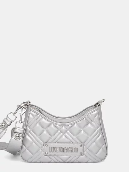 Чанта Love Moschino сребристо