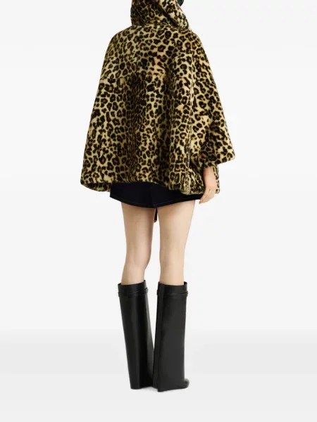 Palton Givenchy cu imagine cu model leopard maro
