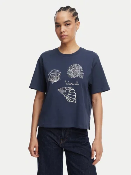 Weekend Max Mara T-Shirt Sabato Granatowy