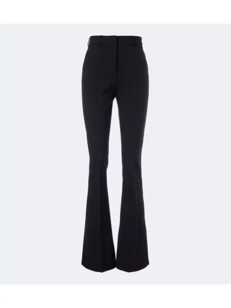 Pantaloni Sportmax de lână evazate negru
