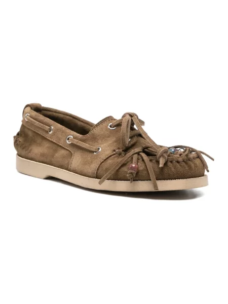 Loafersy Golden Goose skórzane zielone