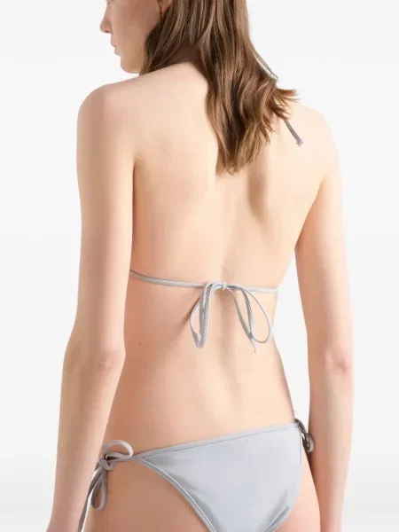 Bikini Prada din jerseu gri