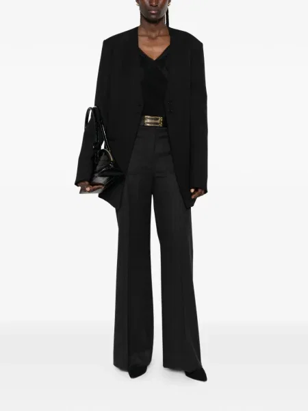 Flanelės kelnės Victoria Beckham pilka