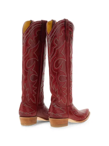 Botine Mexicana din piele roșu