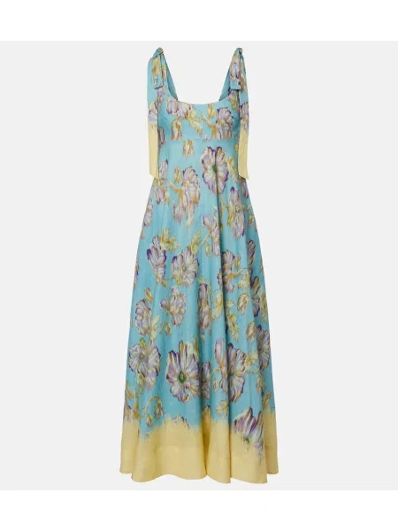 Rochie midi Alemais de in cu model floral