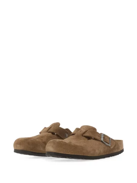 Papuci tip mules Birkenstock cu cataramă maro