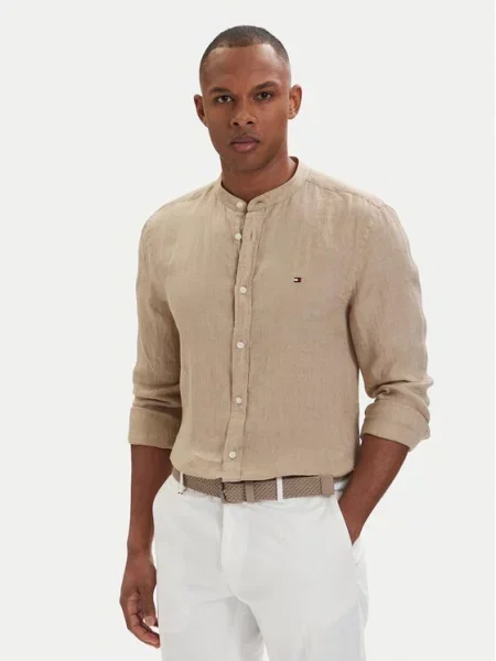 Tommy Hilfiger Πουκάμισο Σκούρο μπεζ