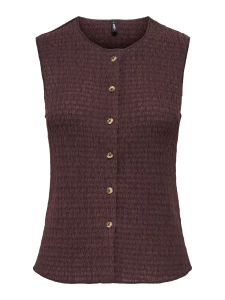 ONLY Vestă ONLILSE roşu închis