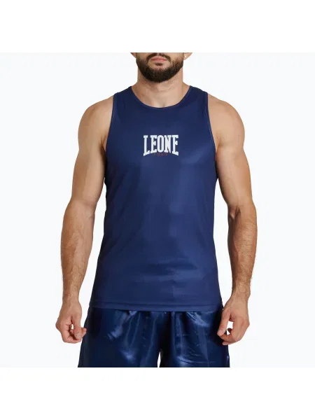 Тренувальна футболка LEONE Color Block tank blue синя
