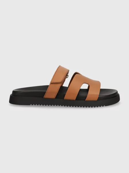 Kožené šľapky Steve Madden Missile hnedá