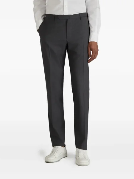 Pantaloni Incotex de lână conici gri