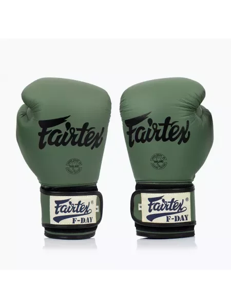 Rękawice bokserskie Fairtex F-DAY Limited Edition pickle zielone