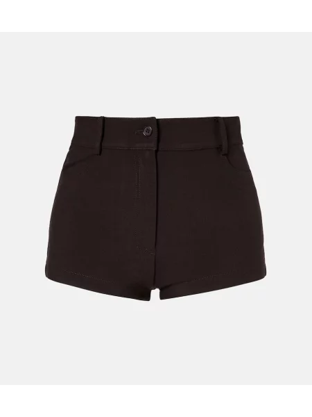 Pantaloni scurți The Frankie Shop cu talie înaltă maro