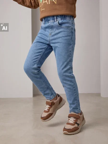 Sinsay Relaxed skinny džíny s příměsí viskózy modrá