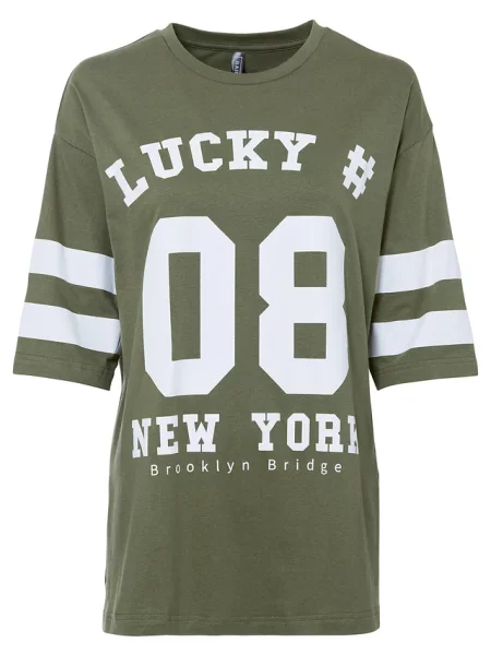 T-shirt oversize z czystej bawełny organicznej zielona