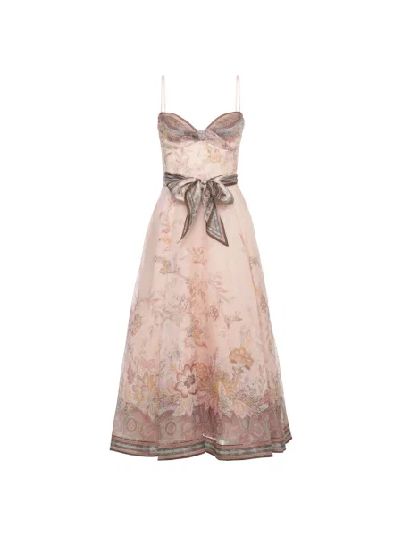 Sukienka midi Zimmermann różowa