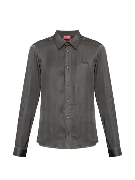 Cămașă Diesel cu broderie gri