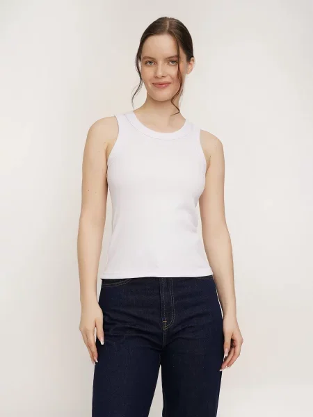 LAWA Майка Бавовна/поліестер/спандекс білий