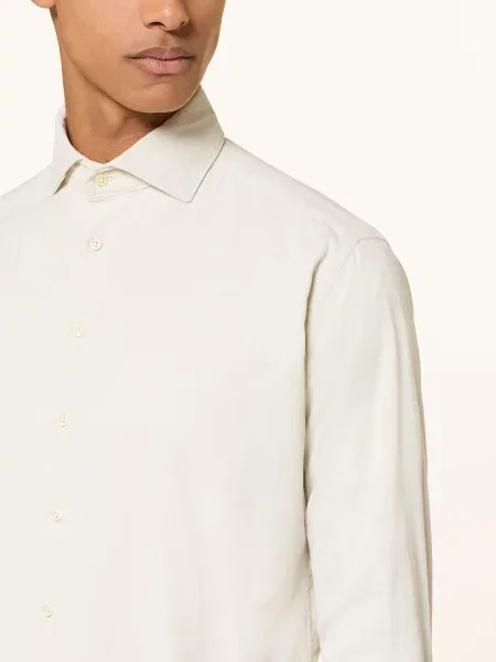 Dressler Kordová Košile Neapex Slim Fit krémová