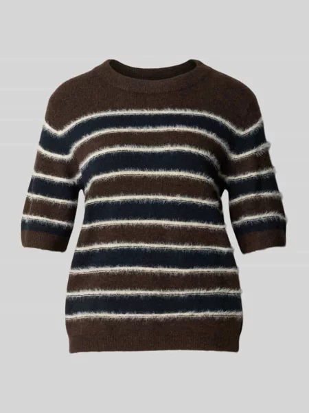 Sweter o kroju loose fit z dodatkiem moheru i wełny model Pimota Stripe' Opus