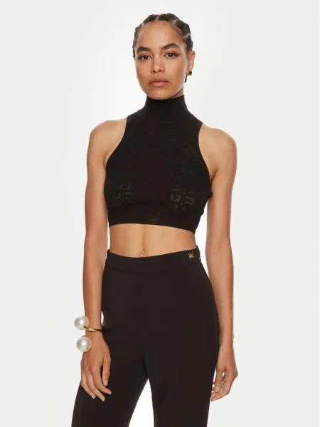 Elisabetta Franchi Bluză cu gât negru