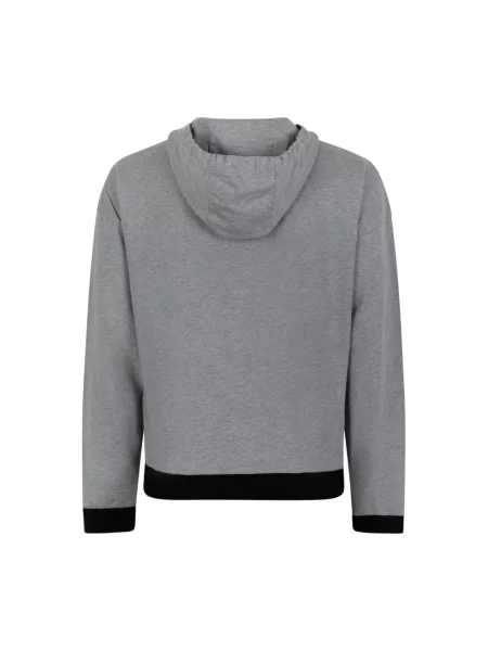 Bluza z kapturem Versace z kapturem z logo szara