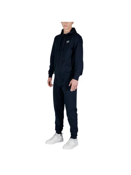 Komplet dresowy Ea7 Emporio Armani z kapturem niebieski