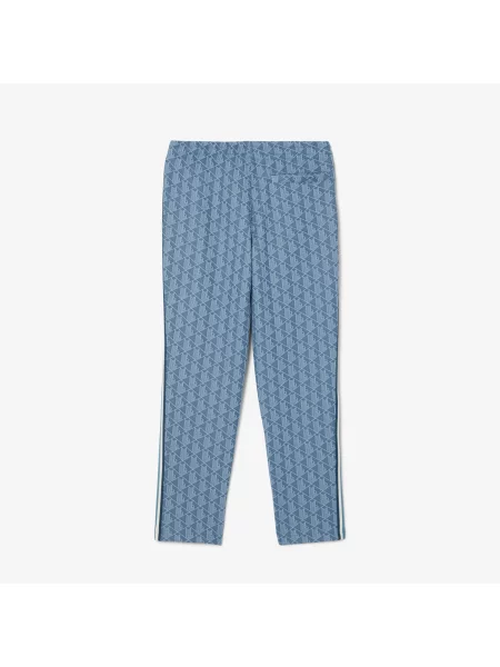 Lacoste Spodnie Dresowe Z Monogramem Paris niebieskie