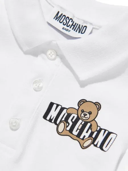 Koszulka polo dziecięca Moschino biała